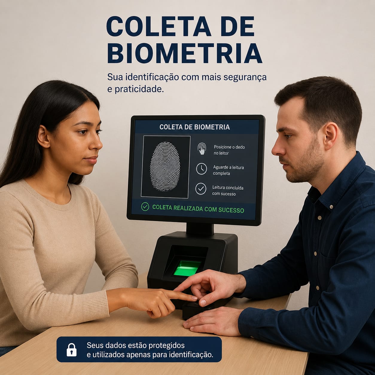 Coleta biométrica para Certificado Digital