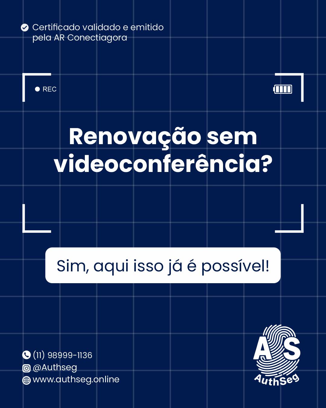 Renovação sem Videoconferência